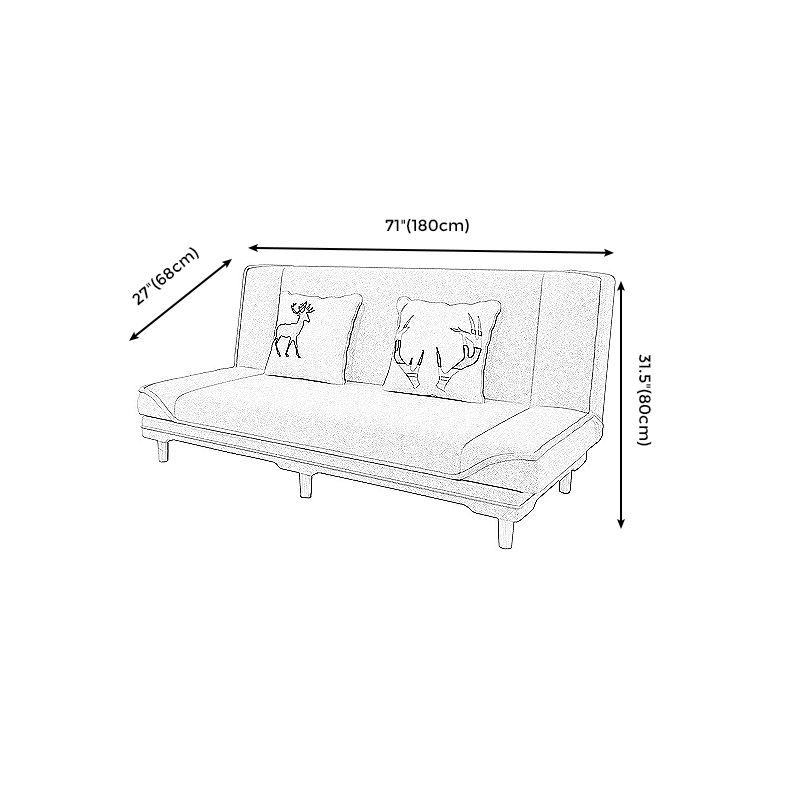 Tight Back Linen Armless Sofa with Foldable and Wear-resisting for Apartment Clearhalo 'furn' 'furn_sofas' 'Furniture' 'furniture_sofas' 'kitchen' 'kitchen_sofas' 'Living Room Furniture' 'Sofa' 'sofas' 1200x1200_b2549728-8e50-4c75-b21e-670b185ca81c
