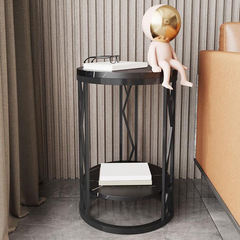 Klassischer Glamakzent Tisch Nachttisch Stein Nachttschrank für Schlafzimmer