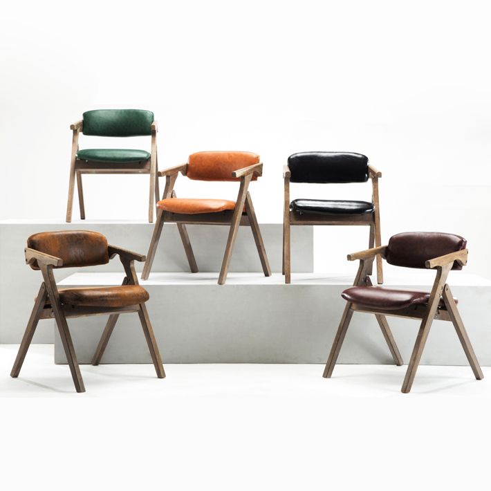 Open Back Dining Arm Chairs Foldable Upholstered Armchair with Wood Legs Clearhalo ' kitchen&dining_furn' 'Dining Chairs' 'Dining Tables & Seating' 'dining_chair' 'furn' 'furn_dining_chair' 'Furniture' 'furniture_dining_chair' 'Kitchen & Dining Furniture' 'kitchen' 1200x1200_b256ac51-bf68-4f1d-a93a-e66b48cba429