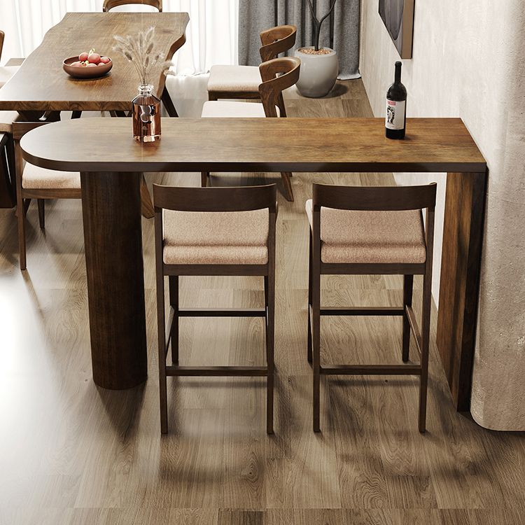 Industrial Distressed Wood Bar Table Natural Specialty Top 41.3"H Bistro Table Clearhalo 'Bar Furniture' 'Bar Tables' 'bar_tables' 'furn' 'furn_bar_tables' 'Furniture' 'furniture_bar_tables' 'Kitchen & Dining Furniture' 'kitchen&dining_furn' 'kitchen' 1200x1200_b256f517-c488-47c9-b0a2-ca80c3b8c772