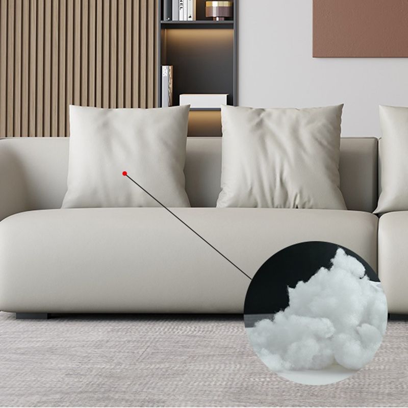 Genuine Leather Sloped Arm Sofa Contemporary Standard Sofa with Pillows Clearhalo 'furn' 'furn_sofas' 'Furniture' 'Living Room Furniture' 'Sofa' 'sofas' 1200x1200_b258b178-2066-427a-bc2f-746b63983a05