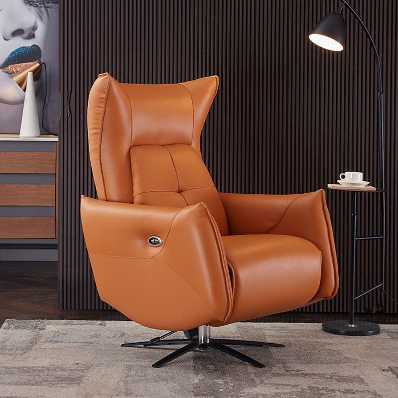 Genuine Leather Standard Recliner Swivel Base Recliner Chair With Legs Clearhalo 'Chairs & Seating' 'furn' 'furn_recliners' 'Furniture' 'Living Room Furniture' 'Recliners' 1200x1200_b25a9e46-bf95-4c01-9b4c-6aa8b4368ce7