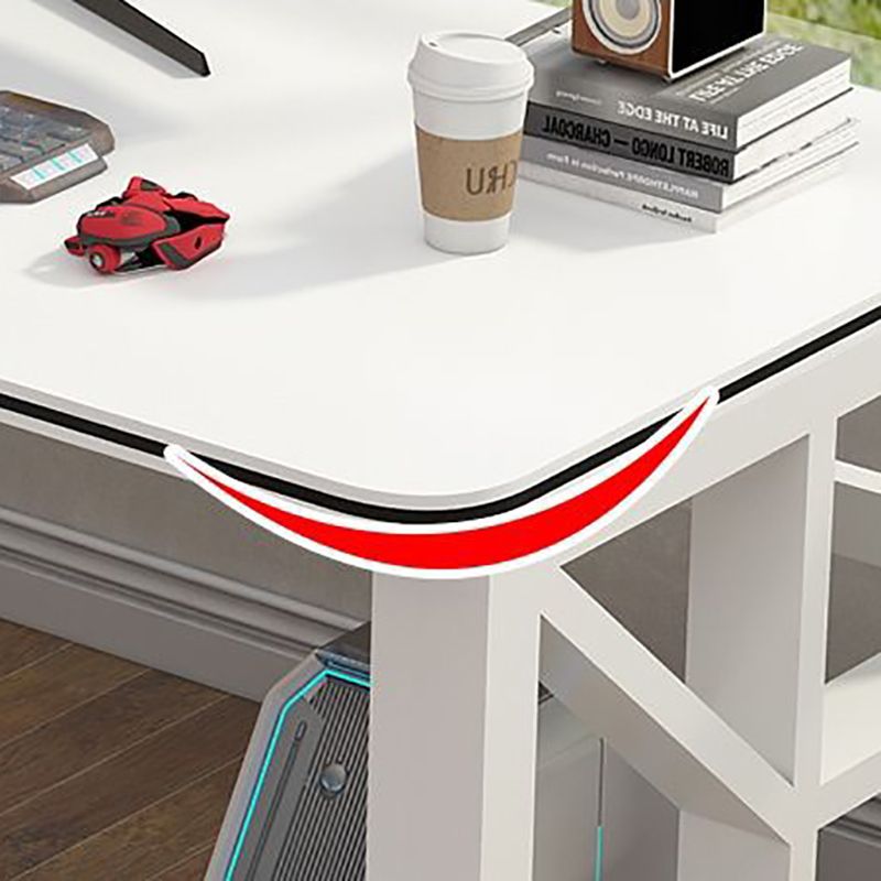 Bedroom Office Writing Desk Contemporary Wood Computer Desk with Metal Legs