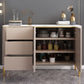 Sideboard moderna Sinterita Sinterita 3 cassetti Sideboard da pranzo con porte per soggiorno