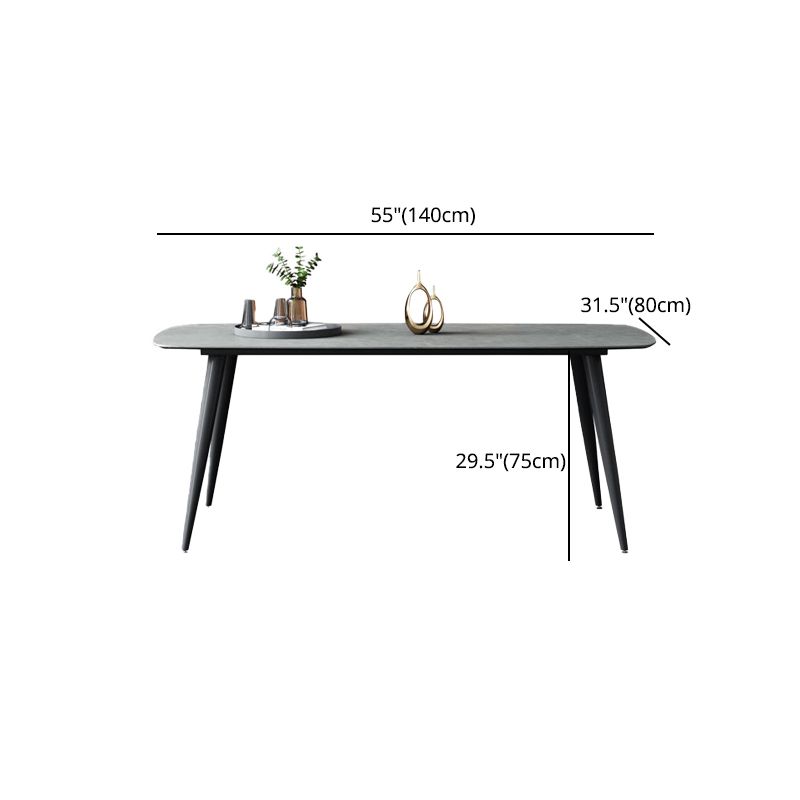 Modern 1/4/7 Pieces Dinette Set with Grey Sintered Stone Top Rectangle Dining Table Set Clearhalo 'Dining Room Sets' 'Dining Tables & Seating' 'dining_room_set' 'furn' 'furn_dining_room_set' 'Furniture' 'furniture_dining_room_set' 'Kitchen & Dining Furniture' 1200x1200_b25d9103-563f-45bc-bc8e-1e59912d2943