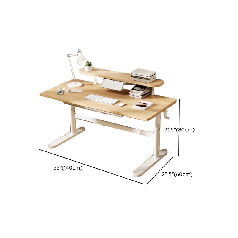 Bureau d'écriture rectangulaire naturel du bureau de bureau réglable de style moderne