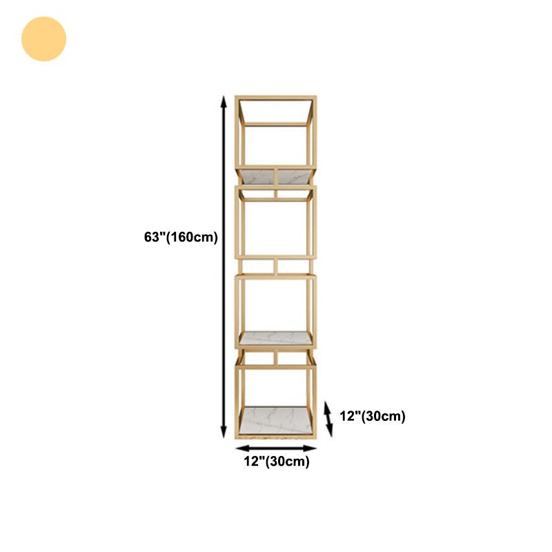 11.81"W Bookcase Glam Style Open Back Bookshelf for Office Study Room Home Clearhalo 'Bookcases' 'furn' 'furn_bookcases' 'Furniture' 'furniture_bookcases' 'kitchen' 'kitchen_bookcases' 'Living Room Furniture' 'Office Furniture' 1200x1200_b2613d29-ee11-4461-8c04-60769ccdef9d