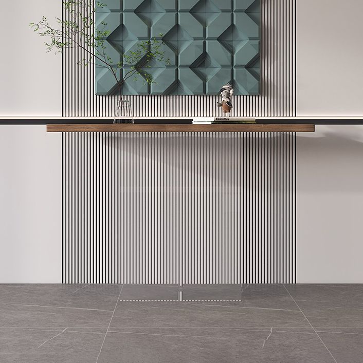 Tabla de consola de madera sólida 31.5 "Mesa de altura rectangular de altura con pierna acrílica