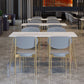 Glam Stone Top Dining Table Set 1/2/5 Pieces Rectangle White Indoor Dinette Set Clearhalo 'Dining Room Sets' 'Dining Tables & Seating' 'dining_room_set' 'furn' 'furn_dining_room_set' 'Furniture' 'Kitchen & Dining Furniture' 1200x1200_b2627c29-78d3-4930-9012-e15c23d6d7e5