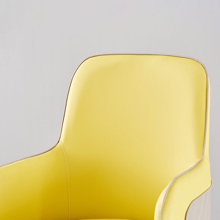 Contemporary Style Dining Side Chair Kitchen Arm Chair with Metal Legs Clearhalo ' kitchen&dining_furn' 'Dining Chairs' 'Dining Tables & Seating' 'dining_chair' 'furn' 'furn_dining_chair' 'Furniture' 'furniture_dining_chair' 'Kitchen & Dining Furniture' 'kitchen' 1200x1200_b264b028-8bee-4ea8-980f-ffb4ed00026a