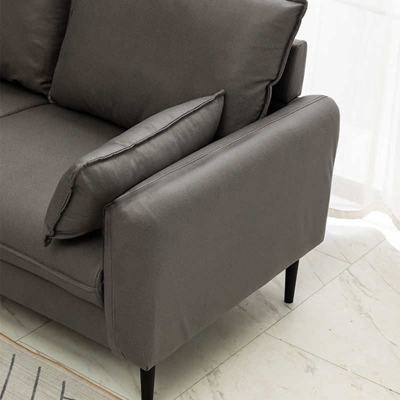 Contemporary Pillow Back Couch Square Arm Leather Sofa for Living Room Clearhalo 'furn' 'furn_sofas' 'Furniture' 'furniture_sofas' 'Living Room Furniture' 'Sofa' 'sofas' 1200x1200_b265dab8-7a4e-4931-b59d-39853500da07