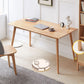 Contemporary Dining Table Oak Solid Wood Table with 4 Legs for Kitchen Dinner Dining Room Clearhalo ' dining_table' 'Dining Tables & Seating' 'Dining Tables' 'furn' 'furn_dining_table' 'Furniture' 'furniture_dining_table' 'Kitchen & Dining Furniture' 'kitchen&dining_furn' 'kitchen' 'kitchen_dining_table' 1200x1200_b2682219-c58d-4538-b538-a8a5d8b33243