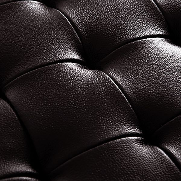 Moderno otomano otomano resistente al agua de cuero genuino con mechones otomanos