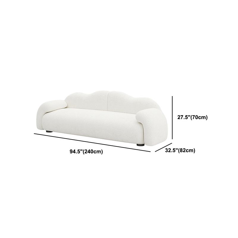 32.38" D Wool Sofa Modernism Pillow Top Arm Seating in White Clearhalo 'furn' 'furn_sofas' 'Furniture' 'Living Room Furniture' 'Sofa' 'sofas' 1200x1200_b2687e21-e291-4c22-994b-4b55974432c1