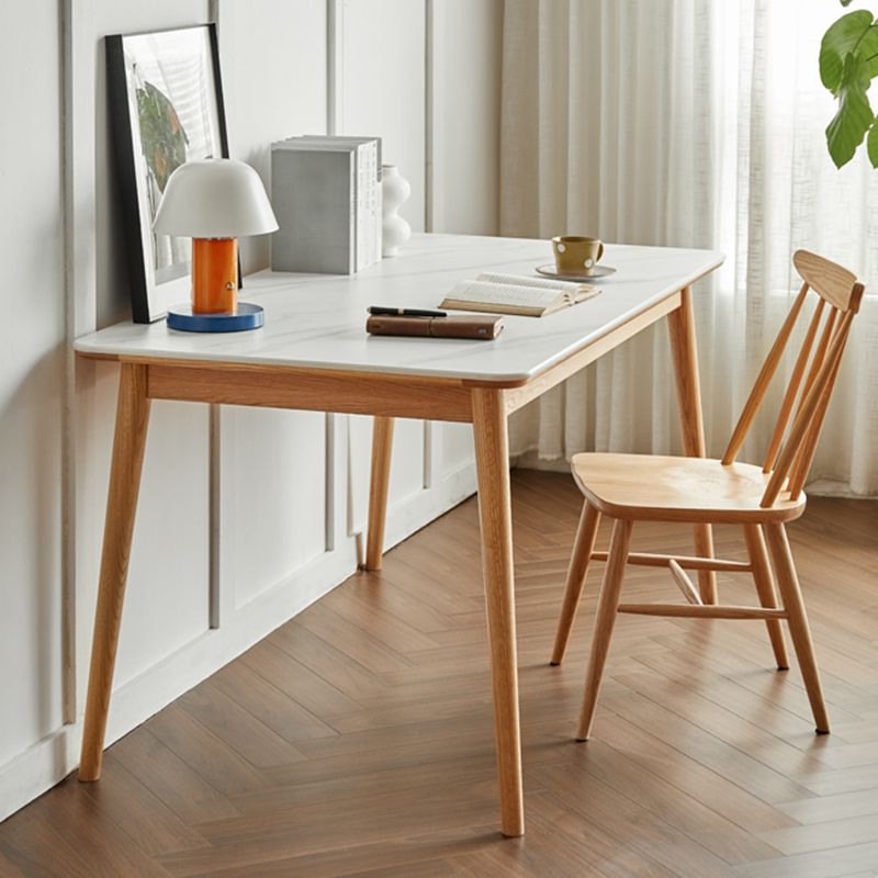 1/5 Pcs Modern Stone Rectangle Shape Dinette Table with Armless Chair