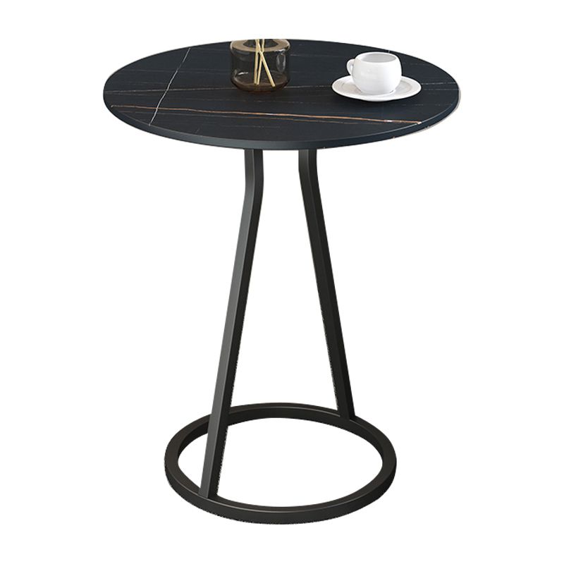 Modern 23.6" Tall Round Slate Top Side Table Iron Pedestal End Table Clearhalo 'Coffee & Accent Tables' 'End & Side Tables' 'end_side_tables' 'furn' 'furn_end_side_tables' 'Furniture' 'Living Room Furniture' 1200x1200_b2698d76-ba6f-4e1f-b1b8-d350b81f049f