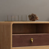 Contemporary Natural Rubberwood Chest with 1 Shelf and Drawers Clearhalo 'Cabinets & Chests' 'cabinets_chests' 'furn' 'furn_cabinets_chests' 'Furniture' 'Living Room Furniture' 1200x1200_b269bd7a-b891-45d8-9972-b349567be94c
