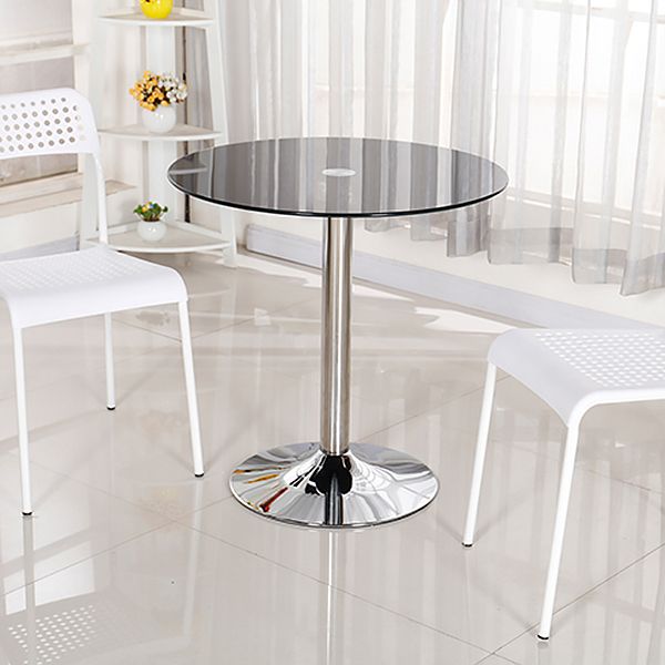 Modern Style Glass Kitchen Dining Room Table Round Table with Tulip Base Clearhalo ' dining_table' 'Dining Tables & Seating' 'Dining Tables' 'furn' 'furn_dining_table' 'Furniture' 'furniture_dining_table' 'Kitchen & Dining Furniture' 'kitchen&dining_furn' 'kitchen' 'kitchen_dining_table' 1200x1200_b26a0d6c-749a-43f4-bcc8-c50cff7b8caa