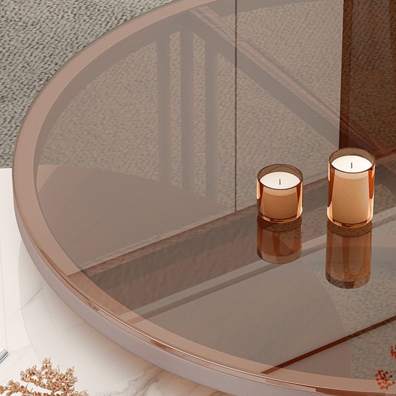 Glam Nesting Coffee Table Set Frame Round Slate Coffee Table with Drawers Clearhalo 'Coffee & Accent Tables' 'Coffee Tables' 'coffee_tables' 'furn' 'furn_coffee_tables' 'Furniture' 'Living Room Furniture' 1200x1200_b26a286d-e5b8-4cf0-81b6-c23c387ea94d