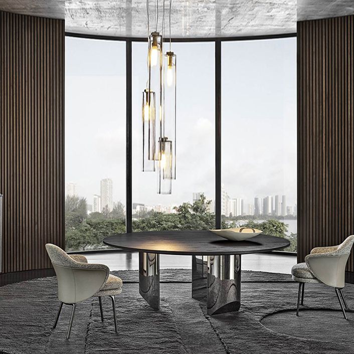 Silla de comedor de estilo contemporáneo silla de comedor tapizada en gris