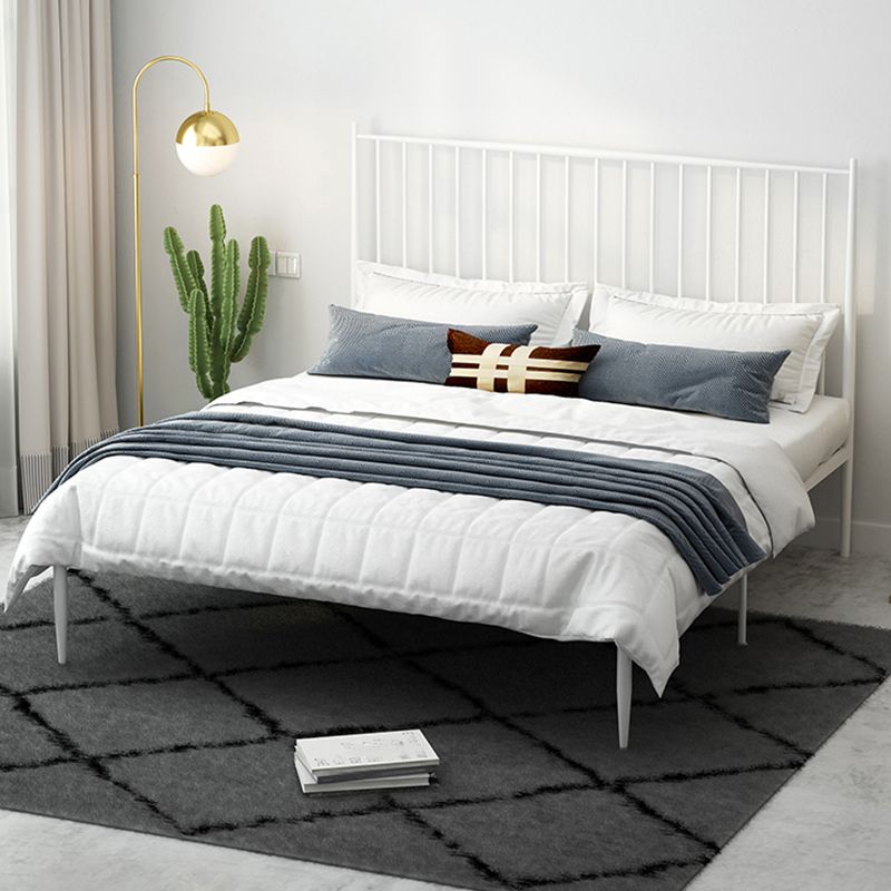 Modern Style Metal Slat Standard Bed with Rectangular Headboard Clearhalo 'Bedroom Furniture' 'Beds' 'furn' 'furn_beds' 'Furniture' 1200x1200_b26b4f22-2bd3-43ab-abe8-2fdbe569fbd1