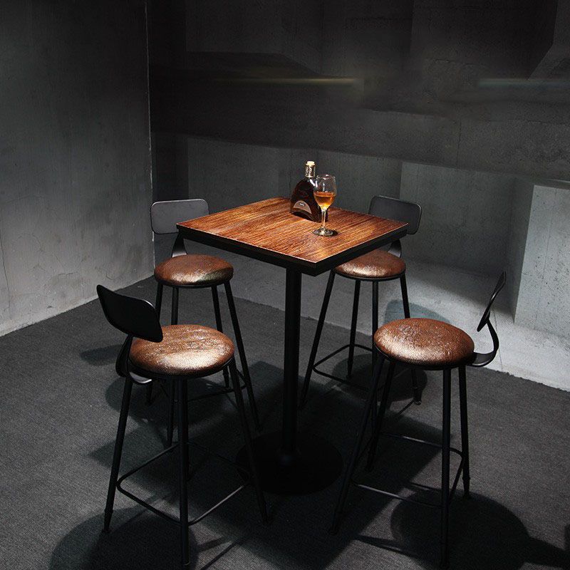 Ensemble de table de bar en bois industriel, ensemble de comptoir fixe 1/2/3/4/5 pièces