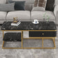 Frame Base Coffee Table Rectangular Black/White Cocktail Table Clearhalo 'Coffee & Accent Tables' 'Coffee Tables' 'coffee_tables' 'furn' 'furn_coffee_tables' 'Furniture' 'Living Room Furniture' 1200x1200_b26cee24-bef0-4ee8-9d37-597564d78c6f