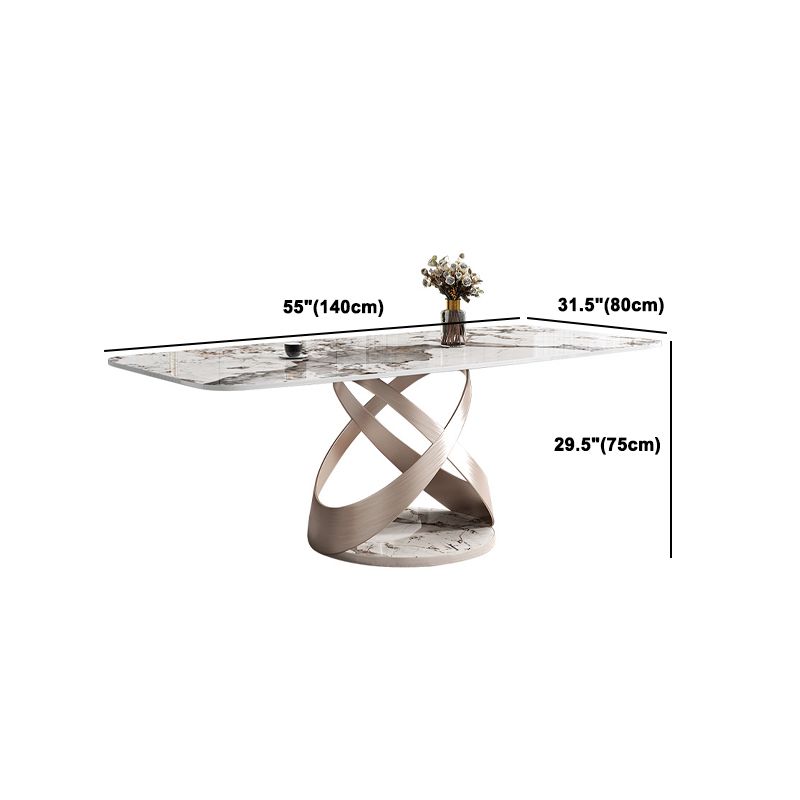 Conjunto de mesa de comedor de piedra sinterizada contemporánea Rectángulo 1/2/5/7 Piezas Juego de comedor