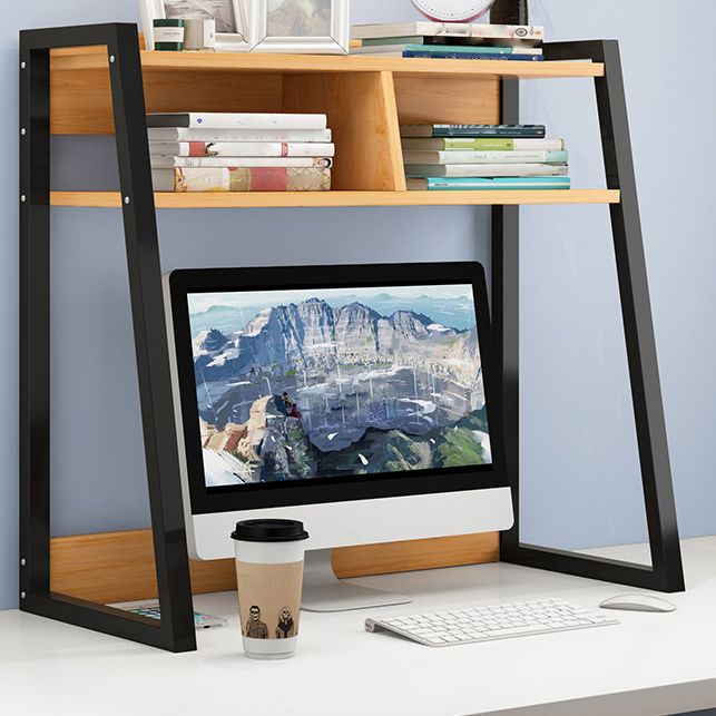 Étagère contemporaine bibliothèque en métal et étagère de livre en bois pour salle d'étude