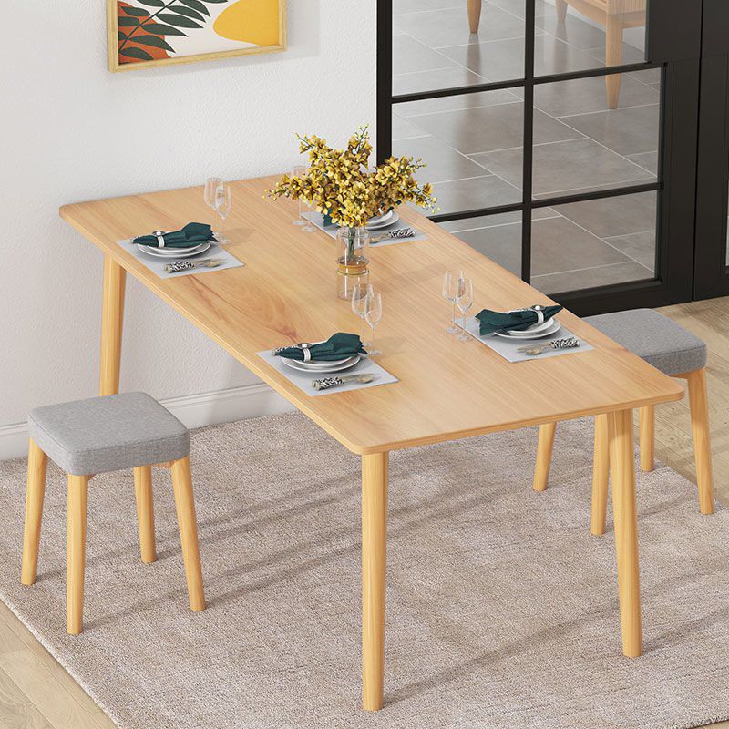 Industrial Wood Rectangle Dining Table Kitchen Standard Dining Table with 4 Legs Clearhalo ' dining_table' 'Dining Tables & Seating' 'Dining Tables' 'furn' 'furn_dining_table' 'Furniture' 'furniture_dining_table' 'Kitchen & Dining Furniture' 'kitchen&dining_furn' 'kitchen' 'kitchen_dining_table' 1200x1200_b26e0240-0f03-4816-948c-af0920e65073