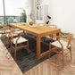 Table du site de salle à manger en bois massif moderne Rectangle Table à manger de base de traîneau en naturel