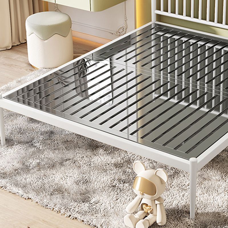 Contemporary Finish Metallic Open-Frame Bed Glam Wire-Grid Iron Bed Frame with Headboard Clearhalo 'Bedroom Furniture' 'Beds' 'furn' 'furn_beds' 'Furniture' 1200x1200_b26f6dbd-c612-4a7a-a6bc-4f27d7e16063
