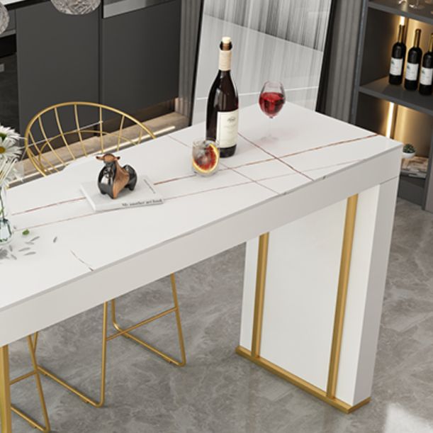 Indoor Modern Counter Height Set Stone Top Storage 1/2/3 Pieces Pub Dining Set Clearhalo 'Bar Furniture' 'furn' 'furn_home_bar_bar_sets' 'Furniture' 'Home Bars & Bar Sets' 'home_bar_bar_sets' 'Kitchen & Dining Furniture' 1200x1200_b27157ad-9a9c-4d31-8059-e2d2ddc6f8d0