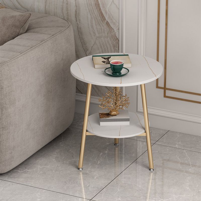 21.6"H X 19.6"W X 19.6"D Round Slate Top Side Table Metal 3 Legs End Table Clearhalo 'Coffee & Accent Tables' 'End & Side Tables' 'end_side_tables' 'furn' 'furn_end_side_tables' 'Furniture' 'Living Room Furniture' 1200x1200_b2716983-863a-4e33-b331-24dad5a02004