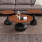 Pedestal Coffee Table Contemporary Solid Wood Coffee Cocktail Table Clearhalo 'Coffee & Accent Tables' 'Coffee Tables' 'coffee_tables' 'furn' 'furn_coffee_tables' 'Furniture' 'Living Room Furniture' 1200x1200_b27184a6-6e11-4506-ac74-da8d2b5f7b98