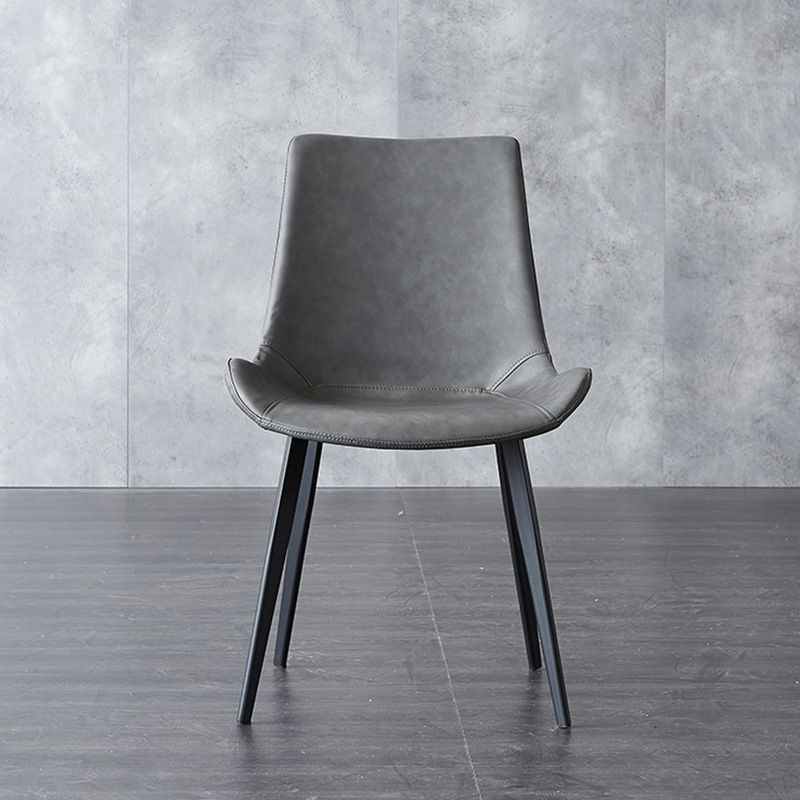 Minimalist Style Leather Dining Chairs Solid Back Arm Chair for Home Use Clearhalo ' kitchen&dining_furn' 'Dining Chairs' 'Dining Tables & Seating' 'dining_chair' 'furn' 'furn_dining_chair' 'Furniture' 'furniture_dining_chair' 'Kitchen & Dining Furniture' 'kitchen' 1200x1200_b271a3eb-4b28-458d-9ff0-9e94dcc45e38