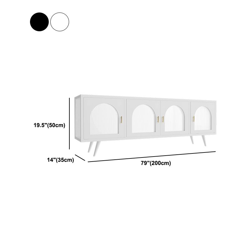 Console TV TV in metallo industriale chiuso con porte