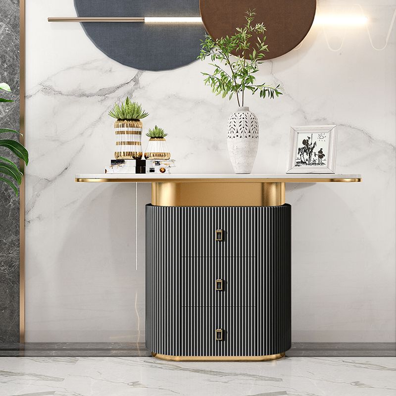 Tavolo console in pietra glam tavolo da divano console resistente ai graffi per la sala