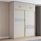 Sliding Wardrobe Closet with Shelves Contemporary Wardrobe Cabinet Clearhalo 'Armoires & Wardrobes' 'armoires_wardrobes' 'Bedroom Furniture' 'furn' 'furn_armoires_wardrobes' 'Furniture' 1200x1200_b27425a6-7fe4-448a-a2f6-97d3bfa87c0a