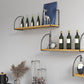 Wall Mounted Solid Wood Wine Bottle & Glass Rack Industrial Bottle Rack