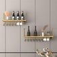 Wall Mounted Solid Wood Wine Bottle & Glass Rack Industrial Bottle Rack