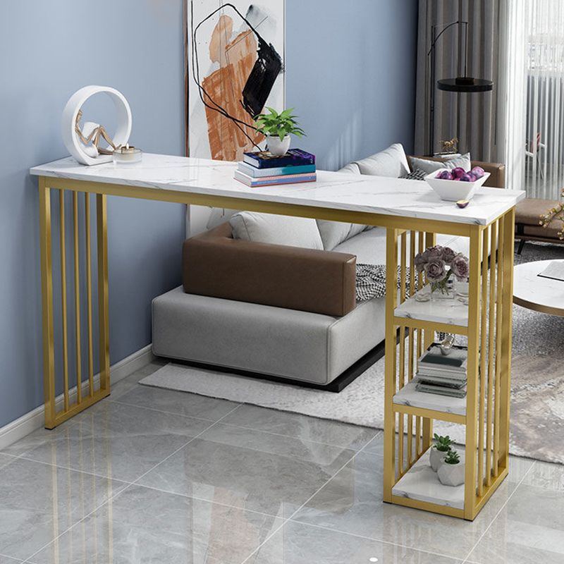 Modern Style Bistro Bar Table Rectangle Wine Rack Bar Table for Living Room Clearhalo 'Bar Furniture' 'Bar Tables' 'bar_tables' 'furn' 'furn_bar_tables' 'Furniture' 'Kitchen & Dining Furniture' 1200x1200_b2788d89-e710-42bf-9281-207a658718ff