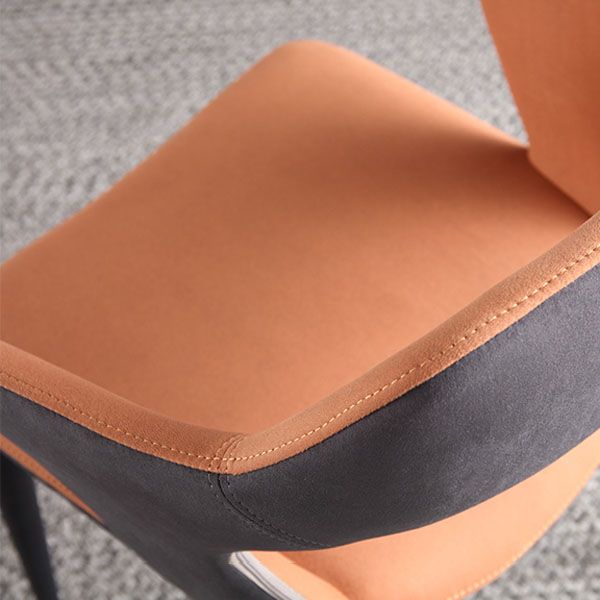 Eigentijdse keukenstoel dineren Open achterstoelstoelen met metalen benen