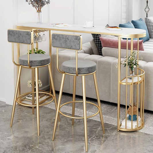Glam Style Stone Specialty Bar Stool Tabeltafel voor woonkamer
