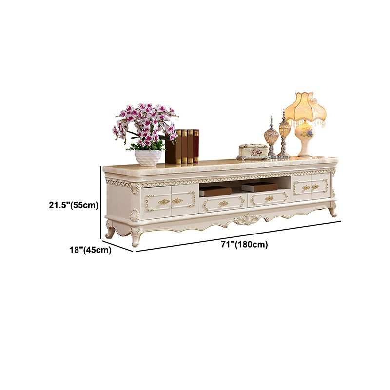 Glam 2 cassetti TV stand media supporti con console multimediale in legno solido