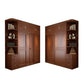 Rubber Wood Frame Wardrobe Freestanding Wardrobe Armoire with Shelves and Clothes Rail Clearhalo 'Armoires & Wardrobes' 'armoires_wardrobes' 'Bedroom Furniture' 'furn' 'furn_armoires_wardrobes' 'Furniture' 1200x1200_b27c5a17-c7eb-44b8-871c-5ed973e3986c