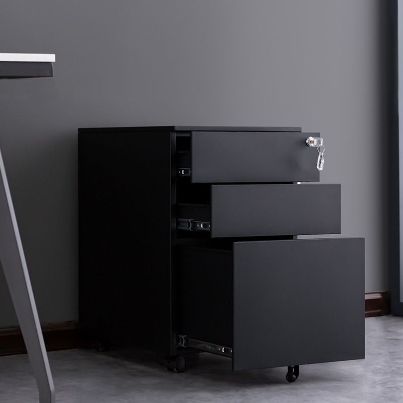 Moderne Metallschrank -Verriegelungsschubladen -Aktenschrank mit Rizinus