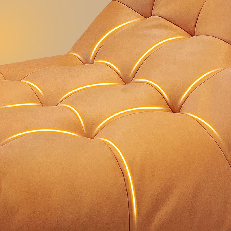 Skandinavische getuftete Single -Sofa 29,5 "W Faux Ledersofa mit Fußstütze