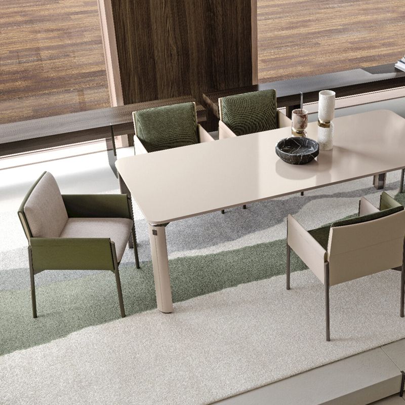 Sedia per sala da pranzo in lino in stile moderno sedia in metallo per uso domestico per uso domestico