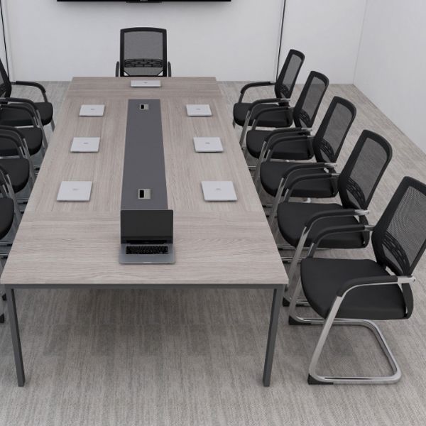 Bureau en bois fabriqué moderne Bureau de bureau rectangulaire avec base en métal